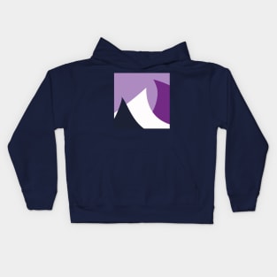 Violet Peak Mountains Vector Abstract Pattern Kids Hoodie